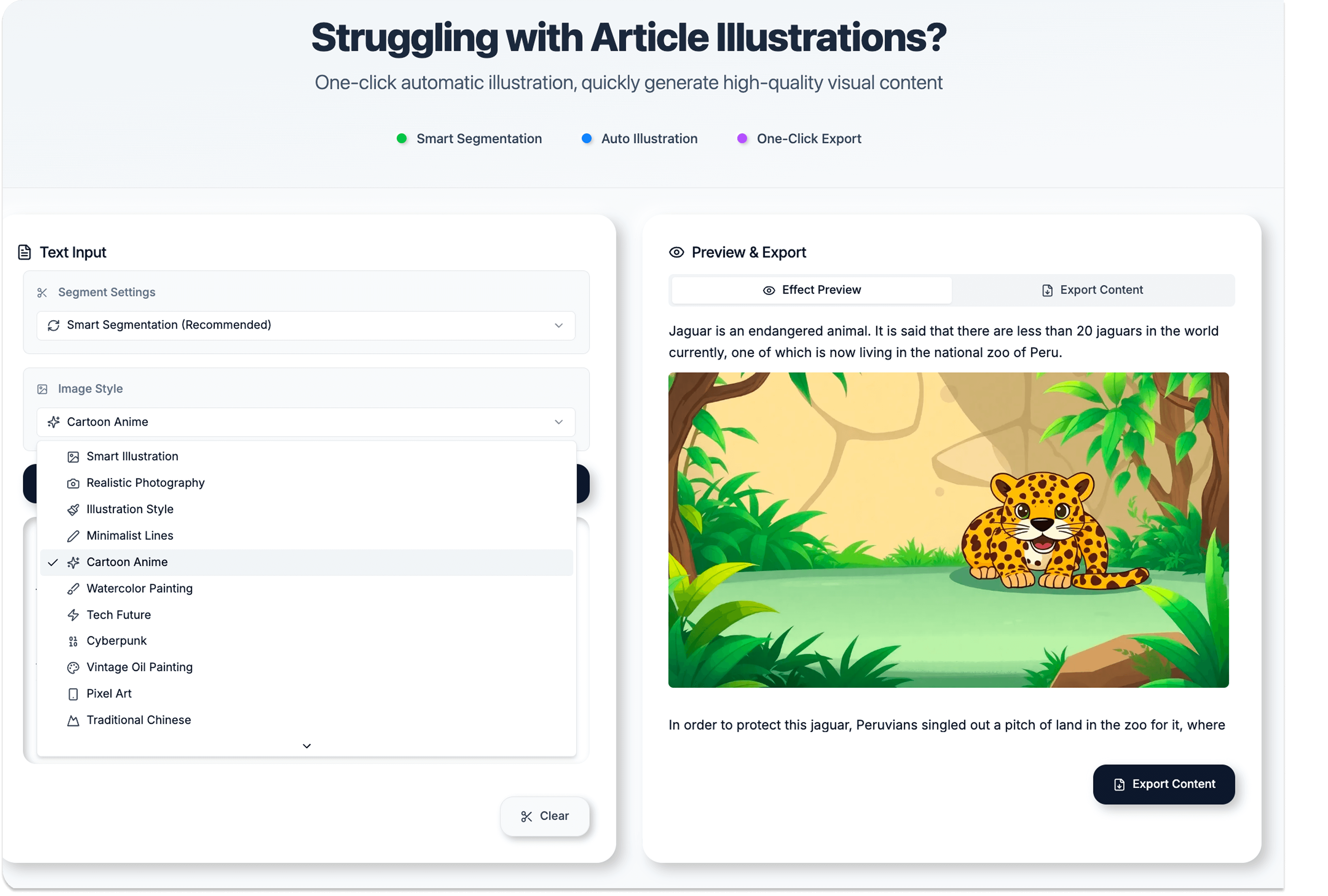 AI Illustration Demo Screenshot